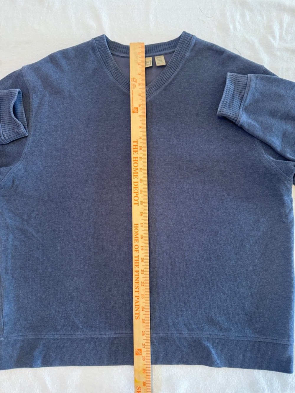 L.L. Bean Blue V-Neck Cotton Sweater Men’s XL Tall Classic Pullover - Picture 6 of 6